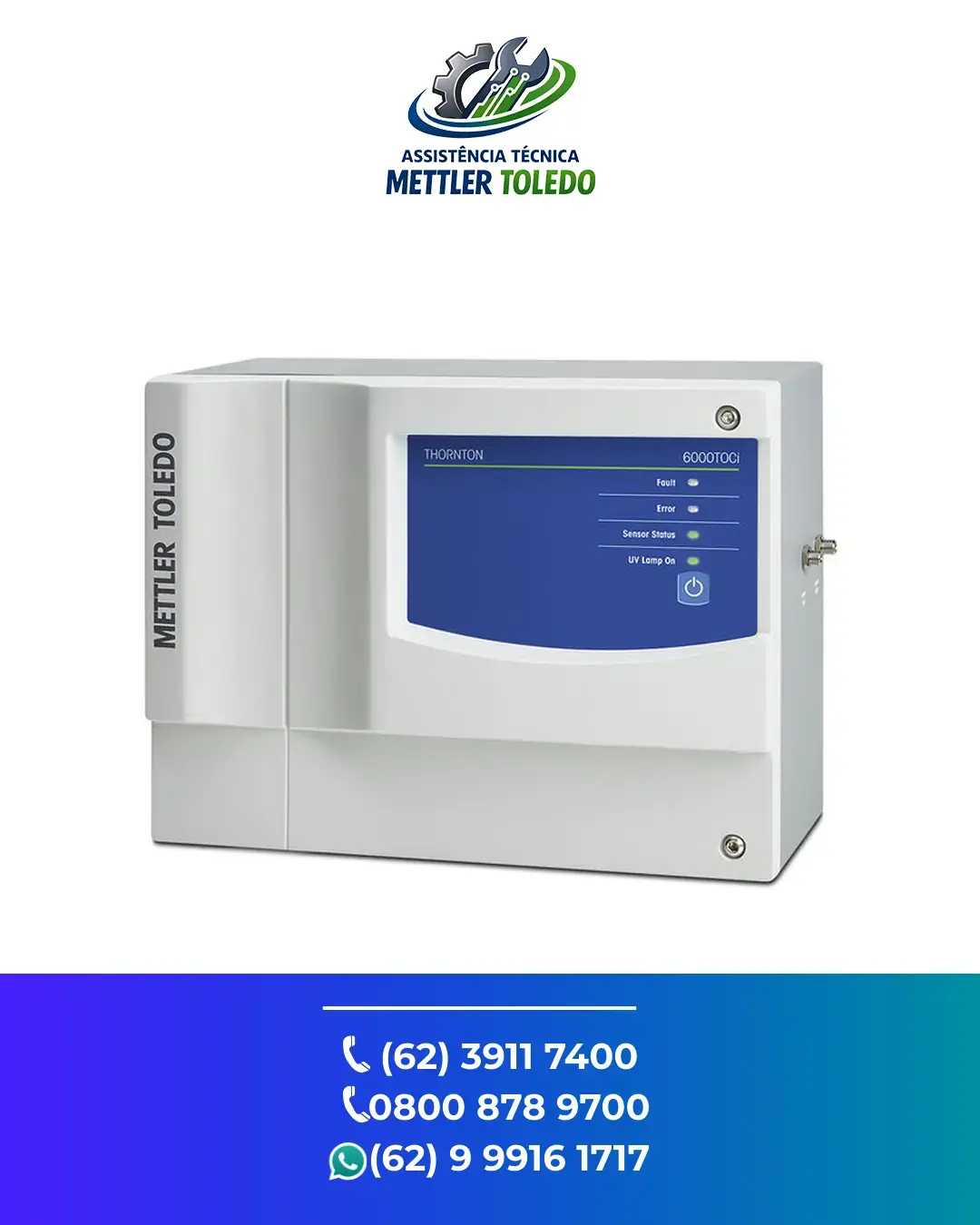 AJUSTE ANALIZADOR DE TOC 6000TOCi METTLER TOLEDO MATO GROSSO DO SUL