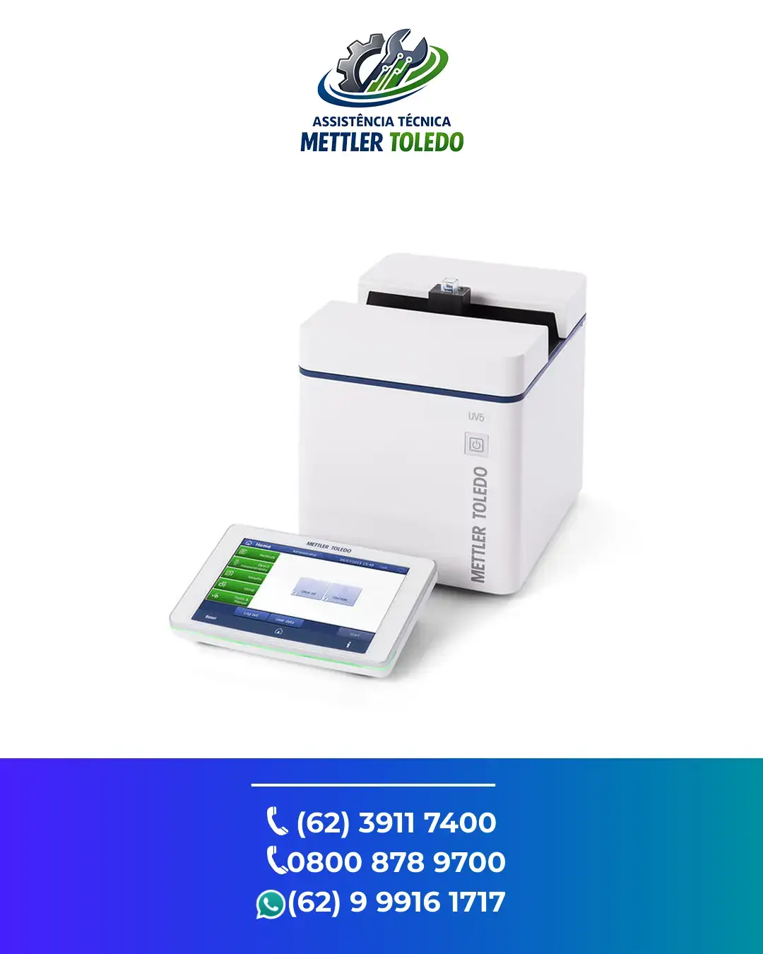 AJUSTE ESPECTROFOTOMETRO UV5 METTLER TOLEDO CAMPO GRANDE