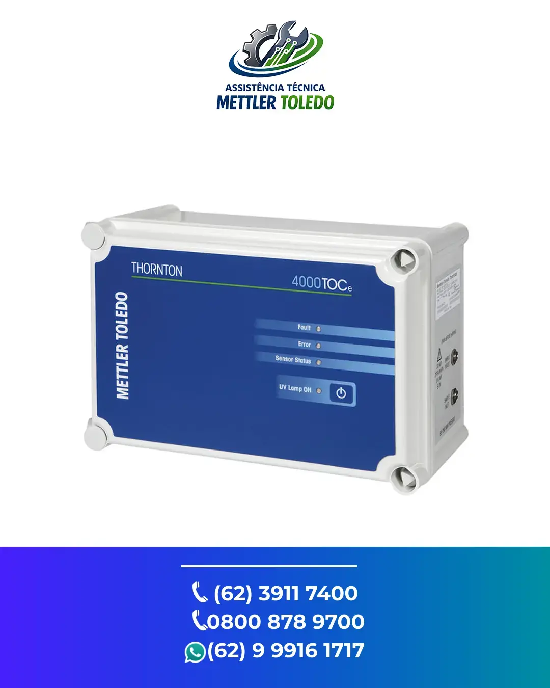 CONSERTO ANALIZADOR DE TOC 4000TOCe 110 VAC METTLER TOLEDO BELO HORIZONTE