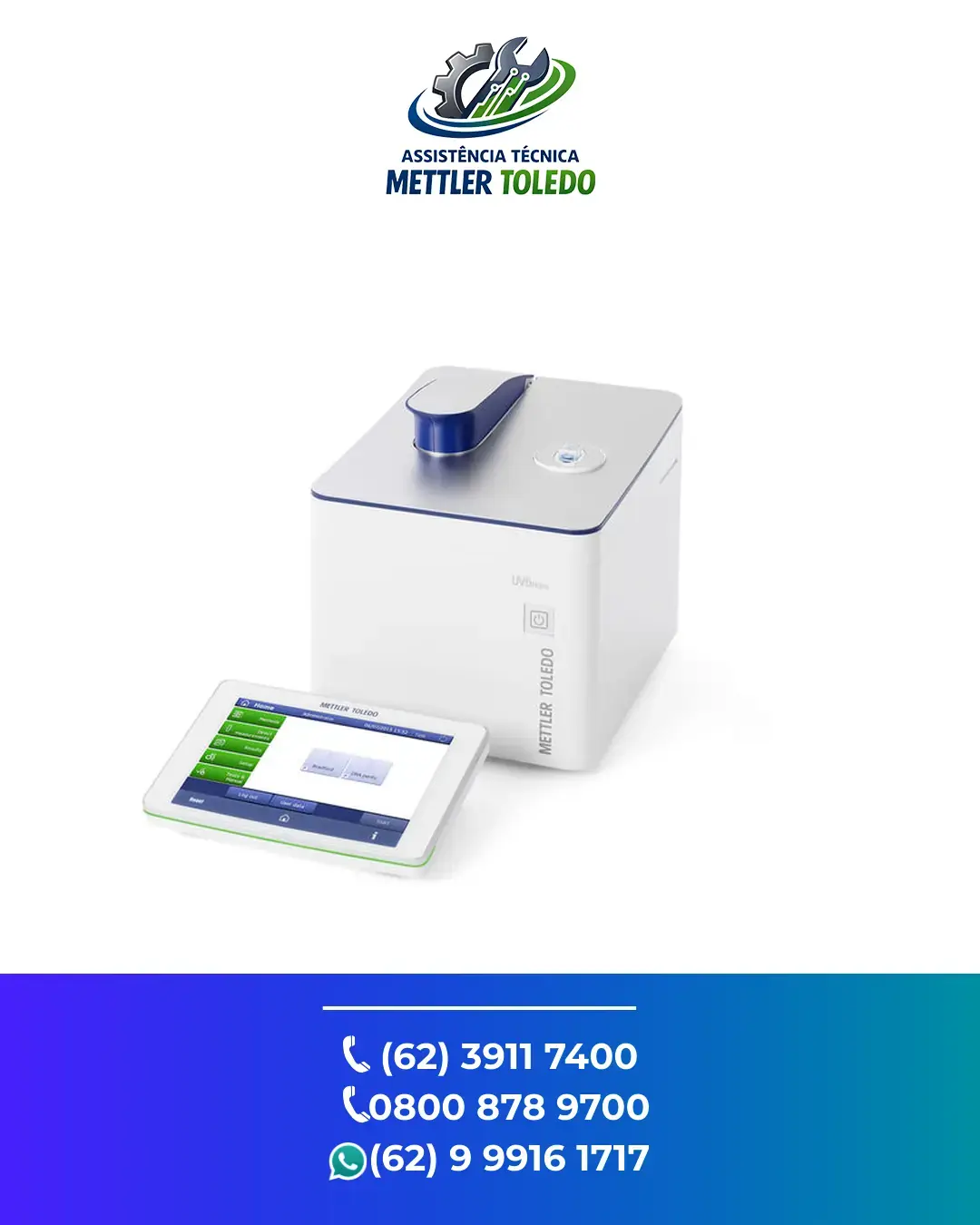 CONSERTO ESPECTROFOTOMETRO UV5NANO METTLER TOLEDO MATO GROSSO DO SUL