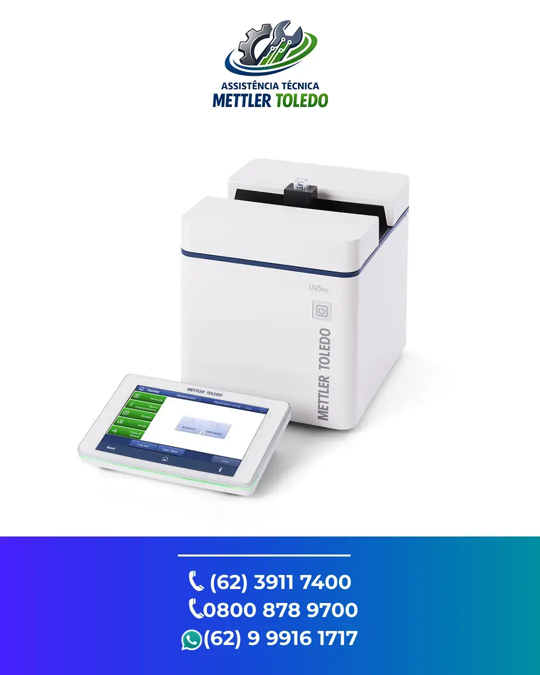 ESPECIALIZADA ESPECTROFOTOMETRO UV5Bio METTLER TOLEDO RIO DE JANEIRO
