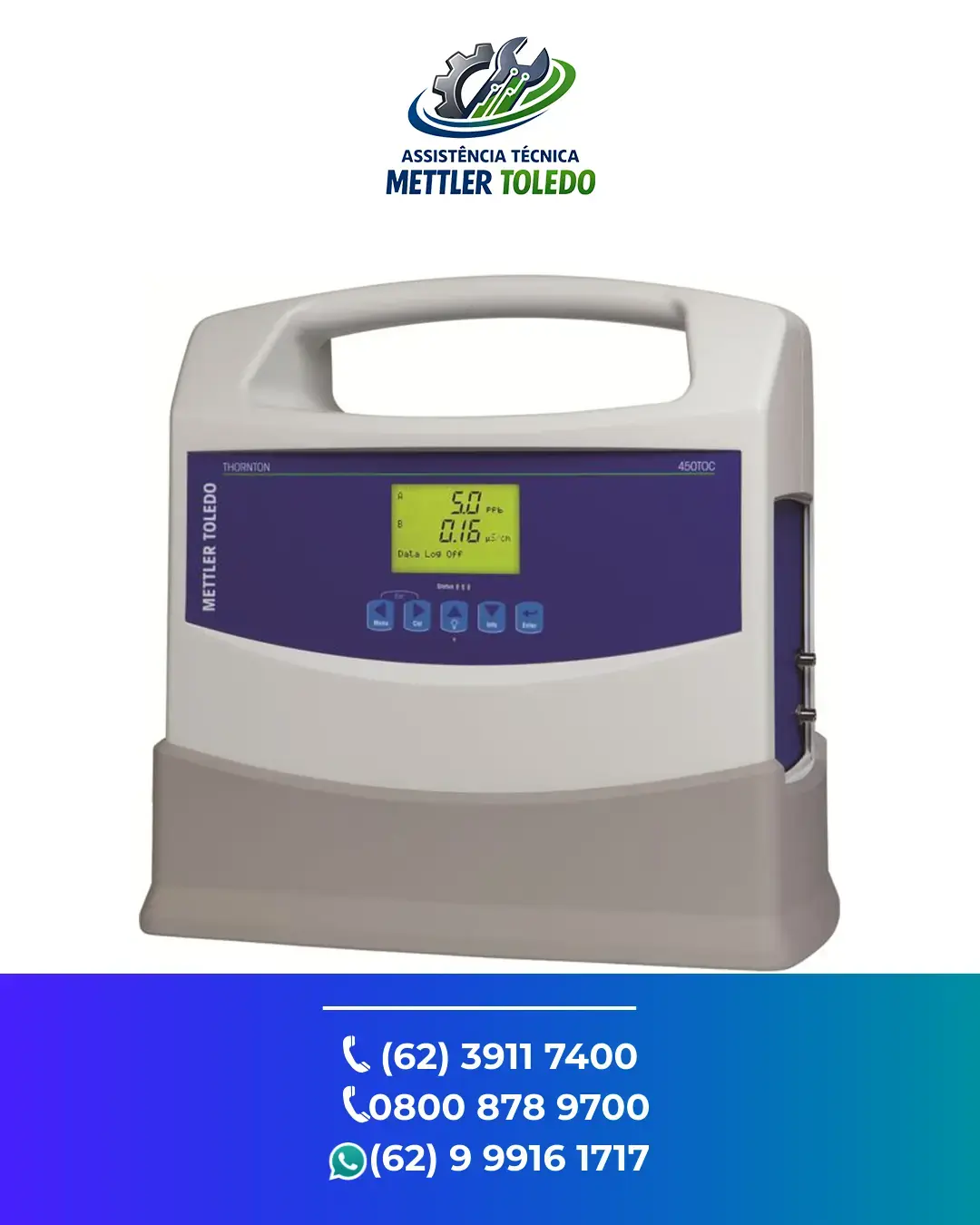 SUPORTE TÉCNICO ANALIZADOR DE TOC 450TOC 240VAC METTLER TOLEDO RIO DE JANEIRO