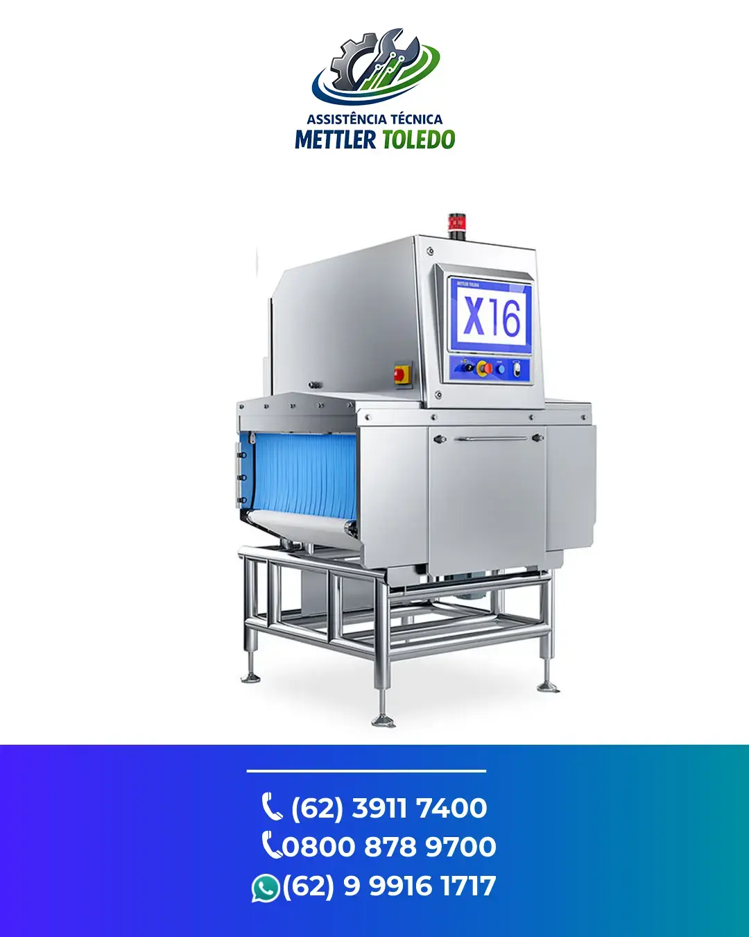 SUPORTE TÉCNICO SISTEMA INSPEÇÃO RAIO X X16 METTLER TOLEDO MATO GROSSO DO SUL