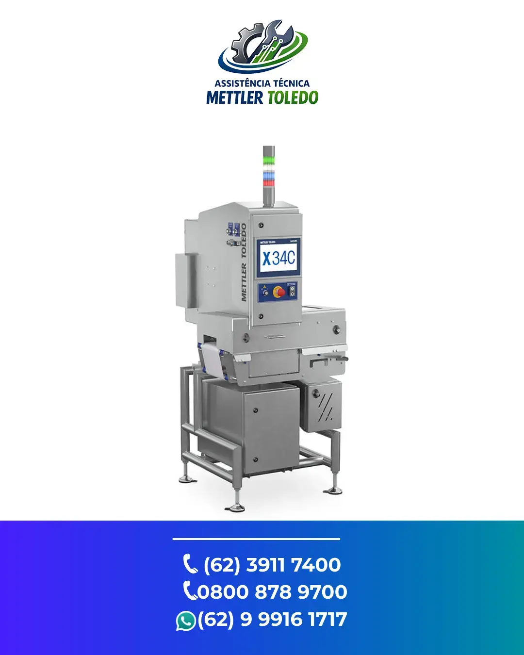 SUPORTE TÉCNICO SISTEMA INSPEÇÃO RAIO X X34C METTLER TOLEDO NO BRASIL